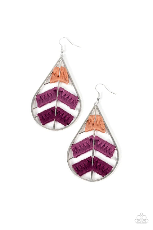Paparazzi Nice Threads ♥ Purple Earrings ♥