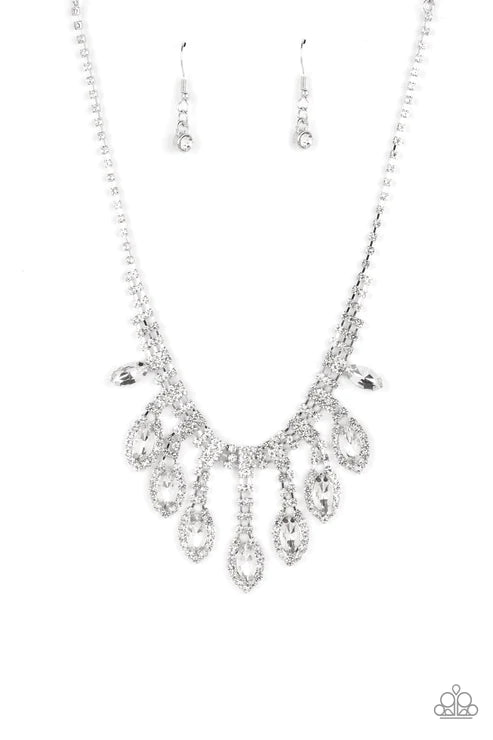 Paparazzi REIGNING Romance - White Necklace