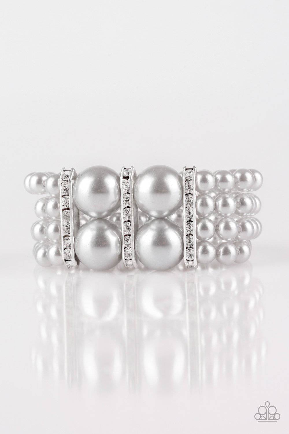 Romance Remix - Silver Pearl Bracelet - Paparazzi Accessories - GlaMarous Titi Jewels
