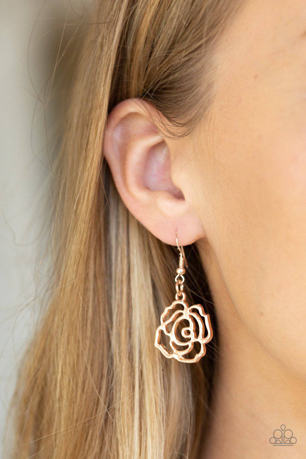 Budding Beauty - Rose Gold Rosebud Necklace - Paparazzi Accessories - GlaMarous Titi Jewels