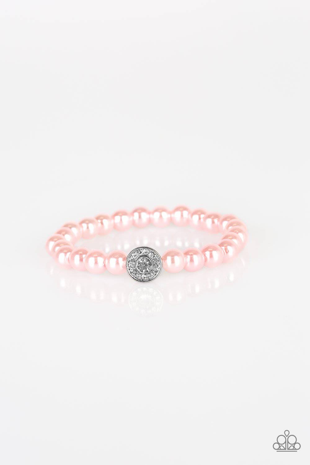 Follow My Lead - Pink Pearl and Rhinestone Bracelet - Paparazzi Accessories - GlaMarous Titi Jewels
