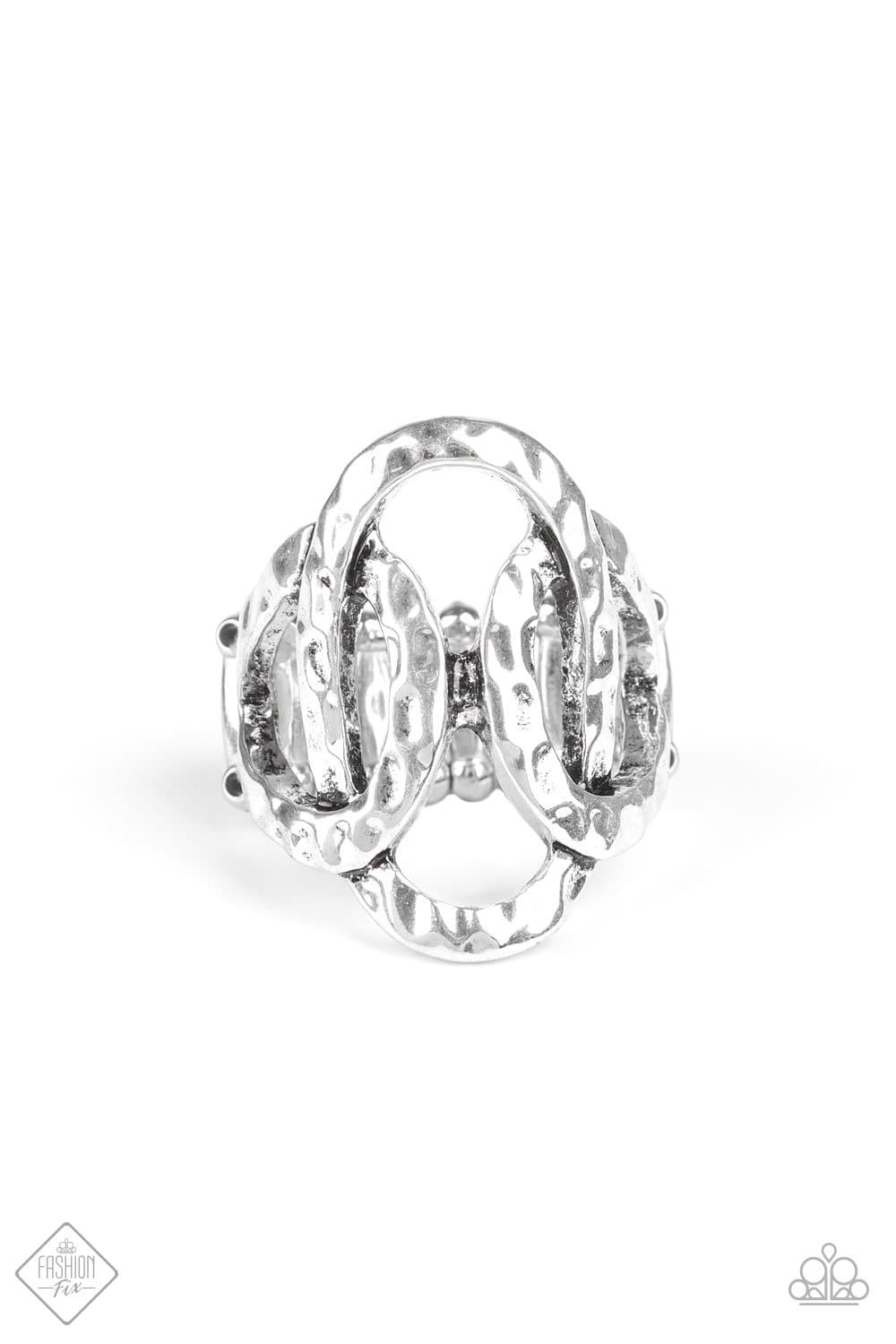 Triple The Texture - Silver Rugged Texture Ring - Paparazzi Accessories - GlaMarous Titi Jewels
