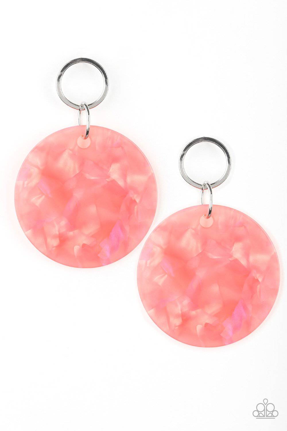 Beach Bliss - Orange Acrylic Earrings - Paparazzi Accessories - GlaMarous Titi Jewels