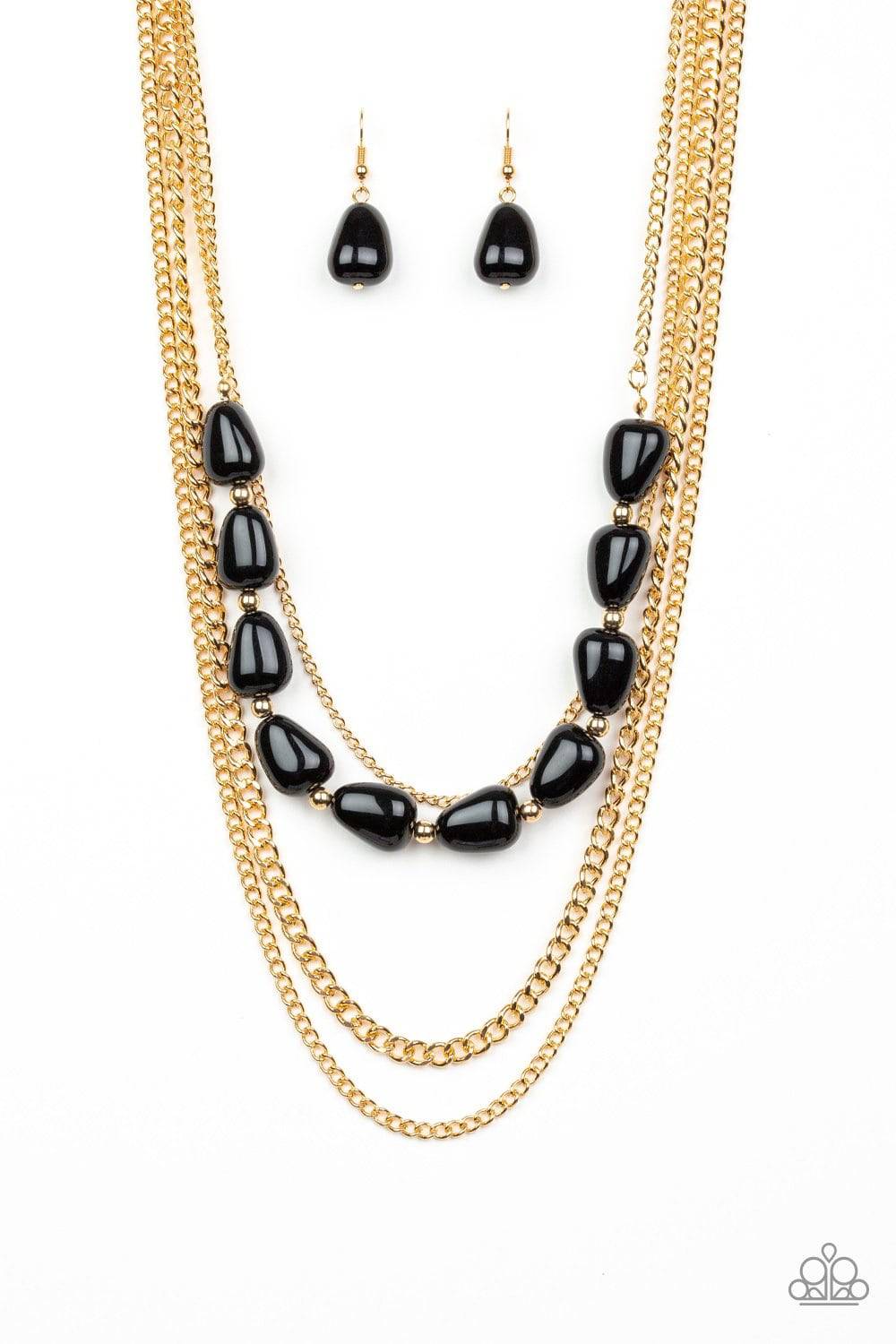 Trend Status - Black & Gold Necklace - Paparazzi Accessories - GlaMarous Titi Jewels