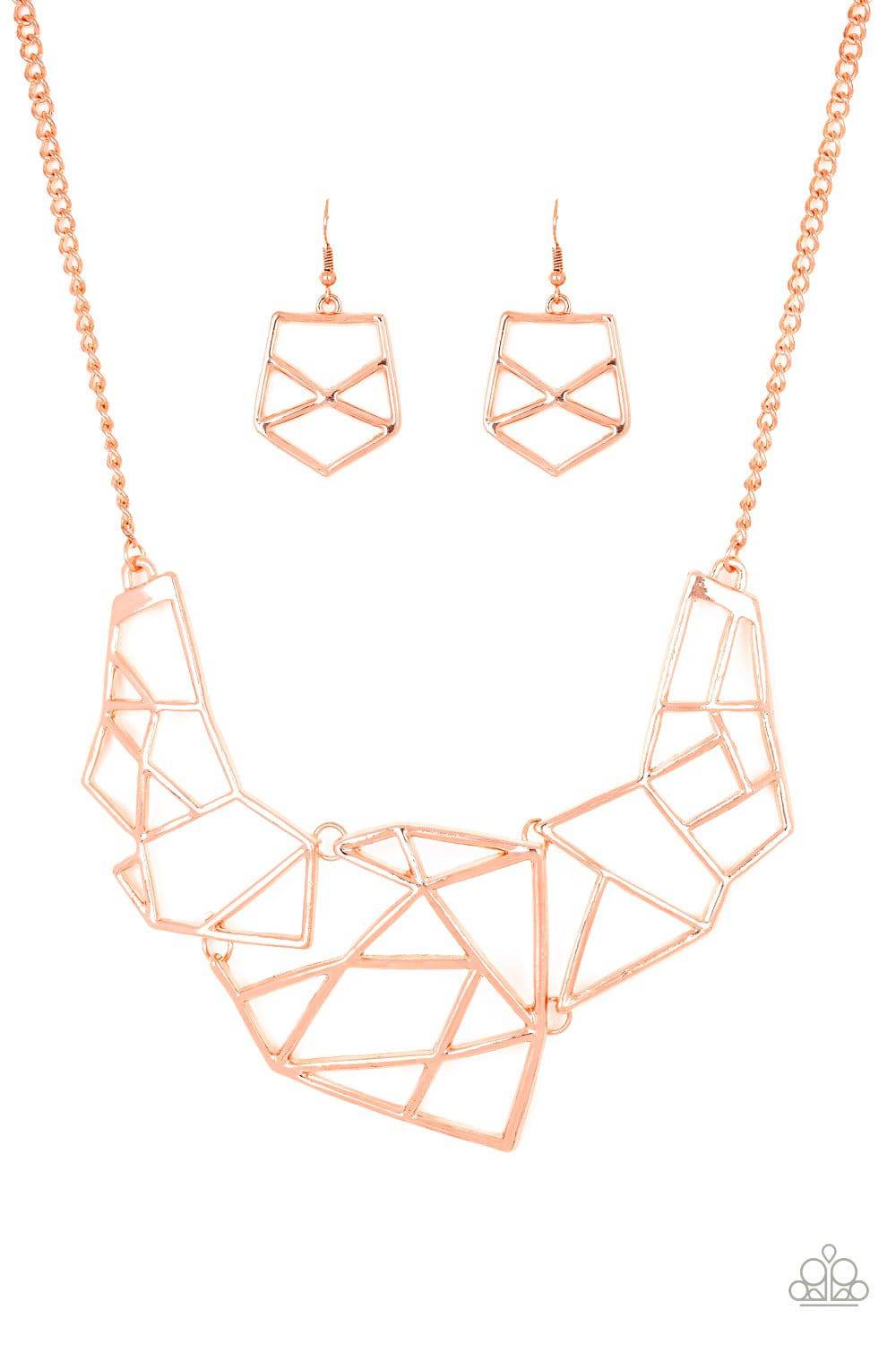 World Shattering - Copper Necklace - Paparazzi Accessories - GlaMarous Titi Jewels