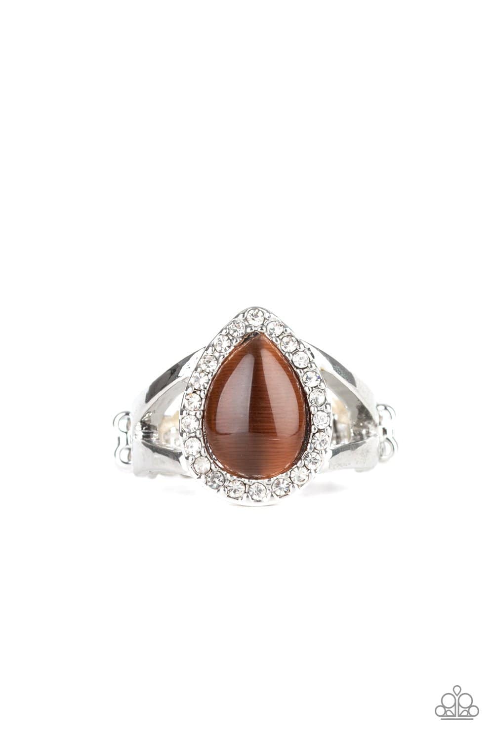 Debutante Dream - Brown Cat's Eye Earrings - Paparazzi Accessories - GlaMarous Titi Jewels