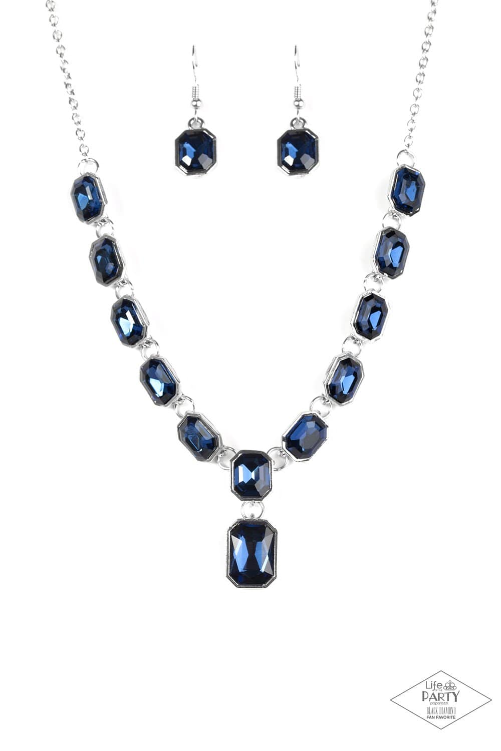 The Right To Remain Sparkly - Blue Necklace - Paparazzi Accessories - GlaMarous Titi Jewels