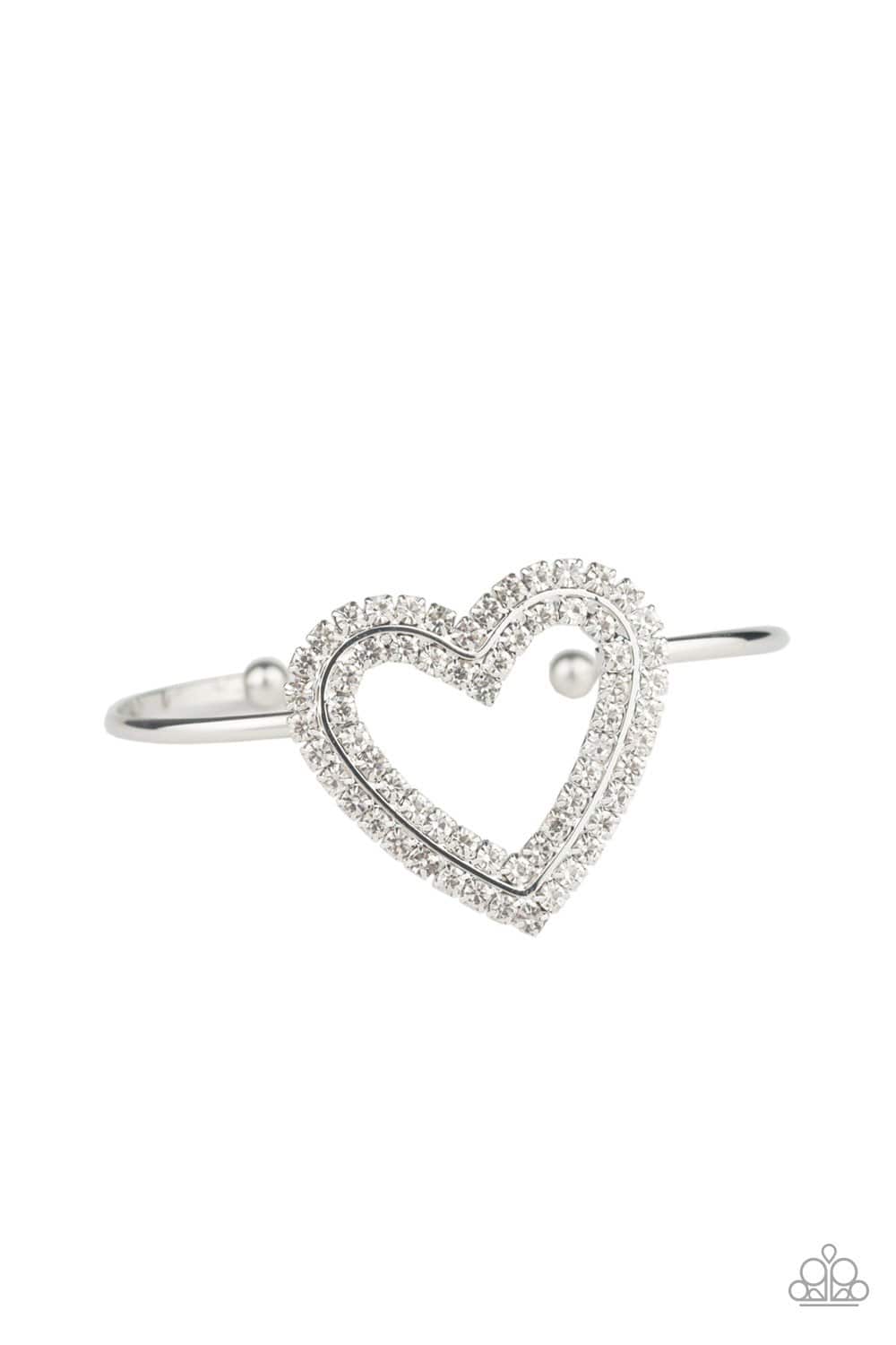 Heart Opener White Bracelet - Paparazzi Accessories - GlaMarous Titi Jewels