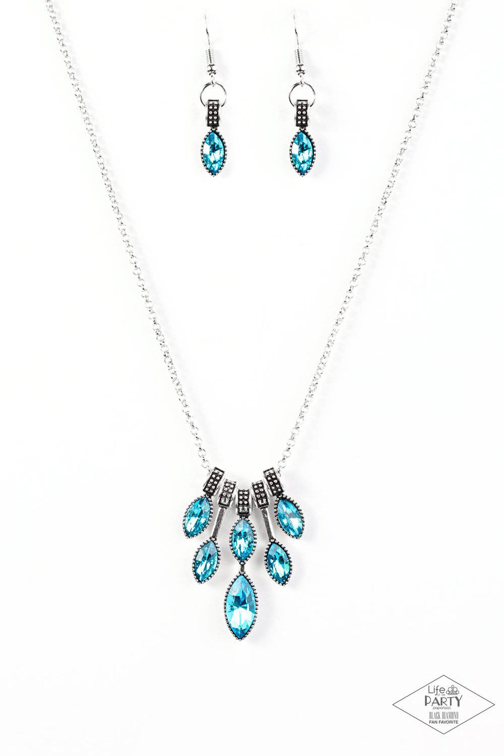 You Should See Me In A Crown Blue Necklace - Paparazzi Accessories - GlaMarous Titi Jewels
