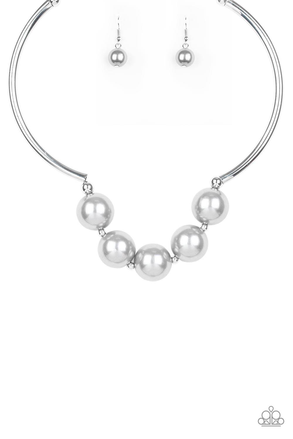 Welcome To Wall Street Silver Necklace - Paparazzi Accessories - GlaMarous Titi Jewels