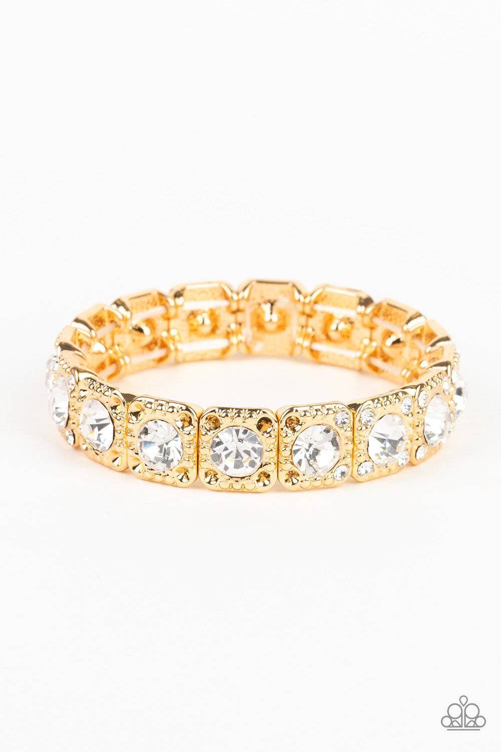 Blinged Out Gold Bracelet - Paparazzi Accessories - GlaMarous Titi Jewels