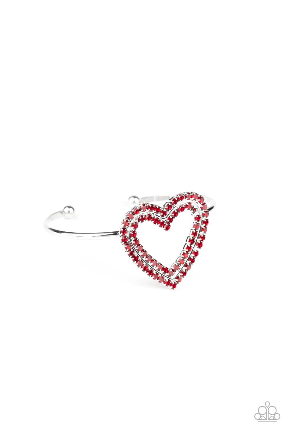 Heart Opener Red Bracelet - Paparazzi Accessories - GlaMarous Titi Jewels