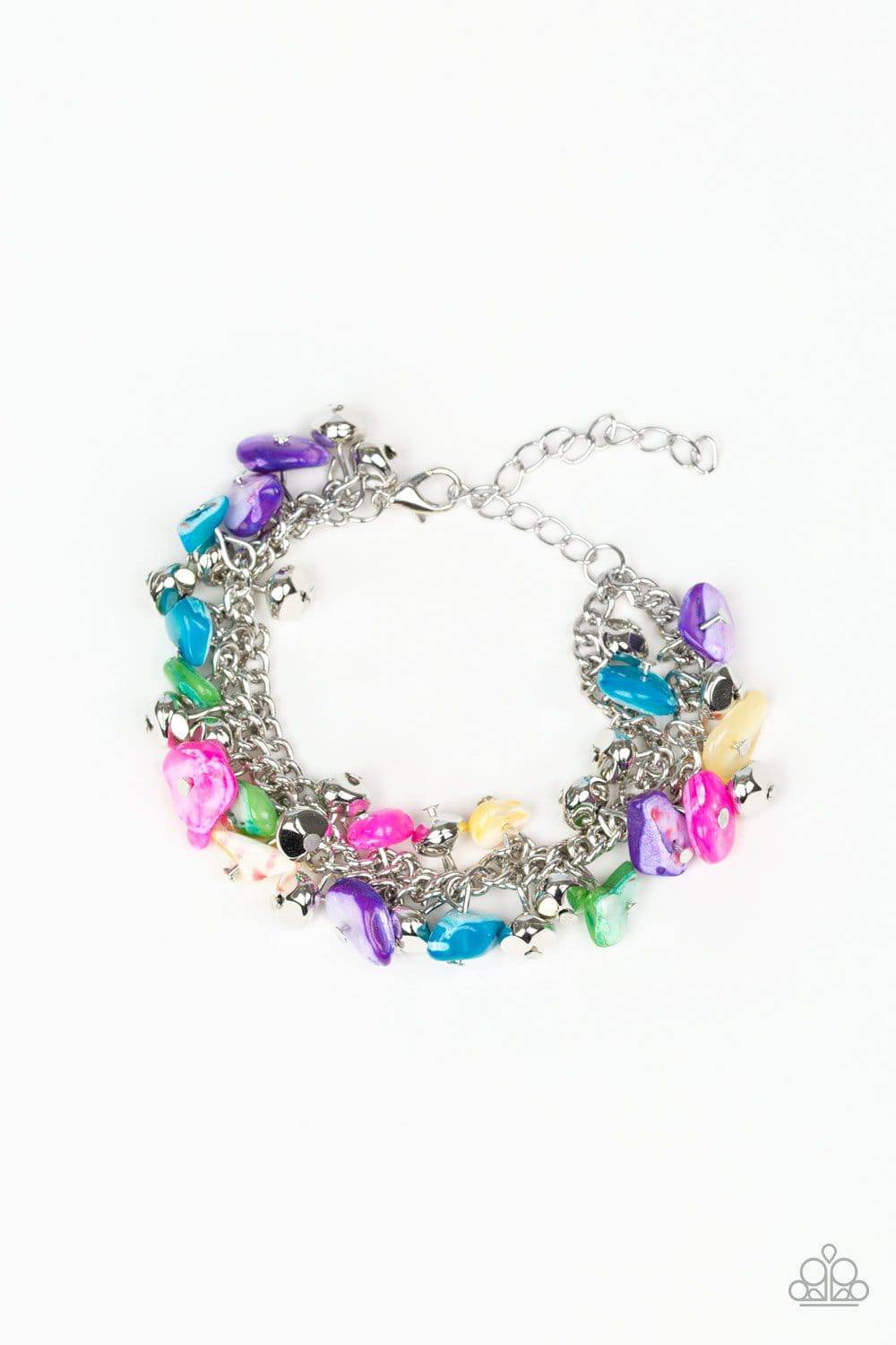Plentiful Pebbles - Silver & Multicolored Pebbles Necklace - Paparazzi Accessories - GlaMarous Titi Jewels