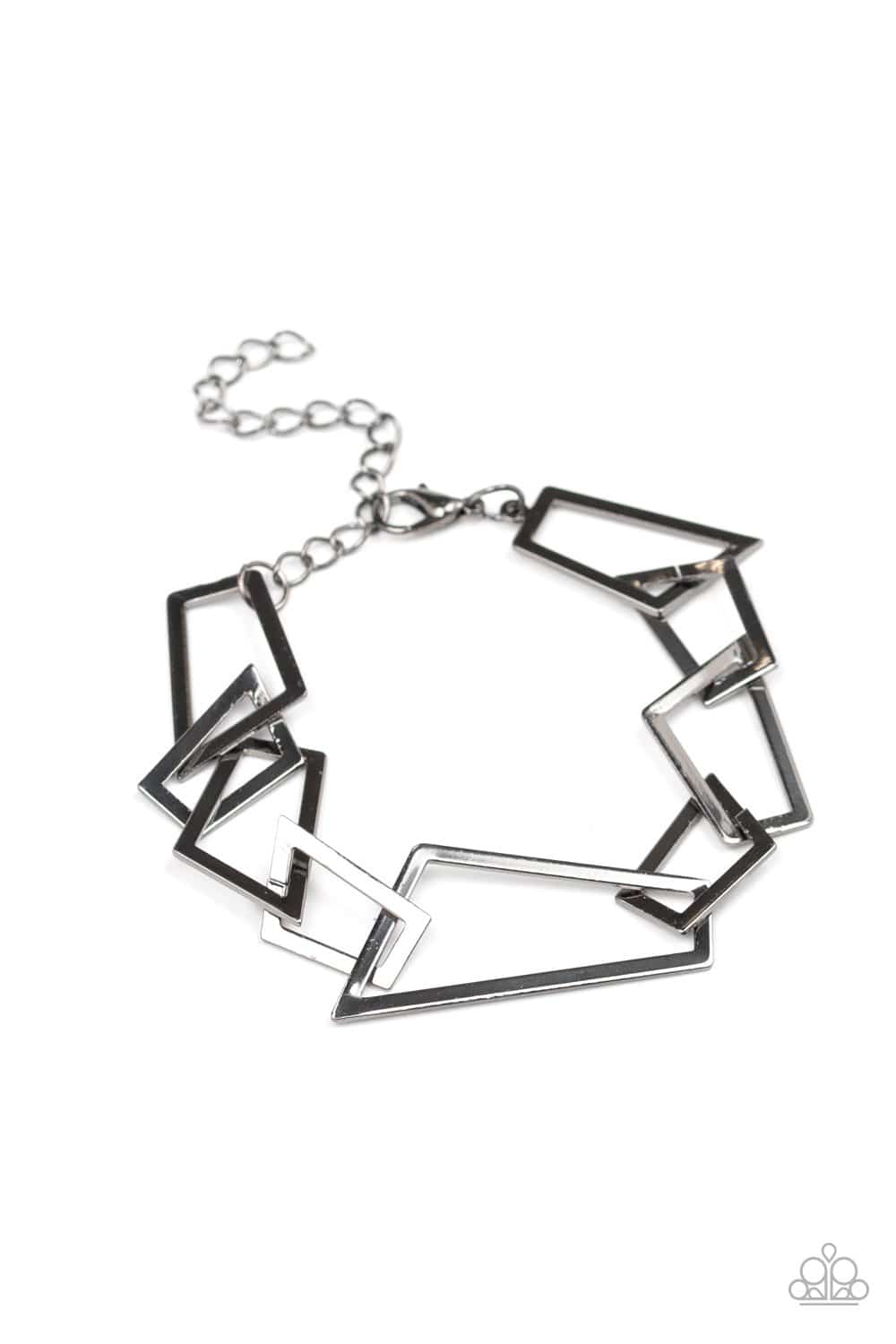 Shattered Shine - Black Gunmetal Bracelet - Paparazzi Accessories - GlaMarous Titi Jewels