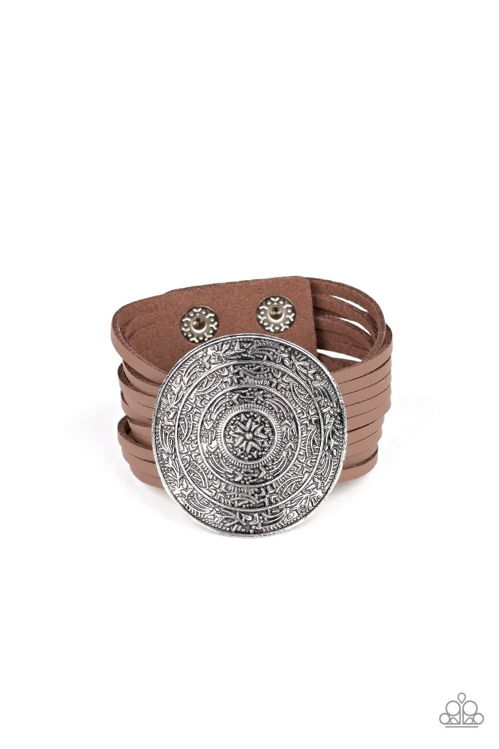 Treasure Quest - Brown Suede Bracelet - Paparazzi Accessories - GlaMarous Titi Jewels