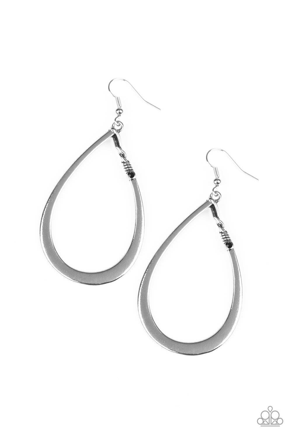 Very Enlightening - Black Rhinestone Earrings - Paparazzi Accessories - GlaMarous Titi Jewels