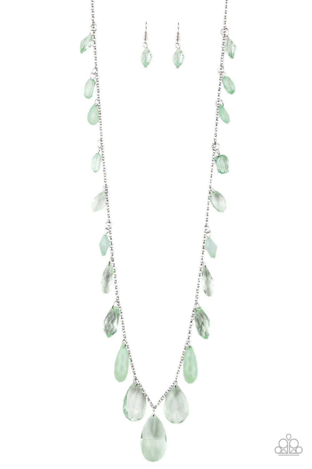 GLOW And Steady Wins The Race - Green Necklace - Paparazzi Accessories - GlaMarous Titi Jewels
