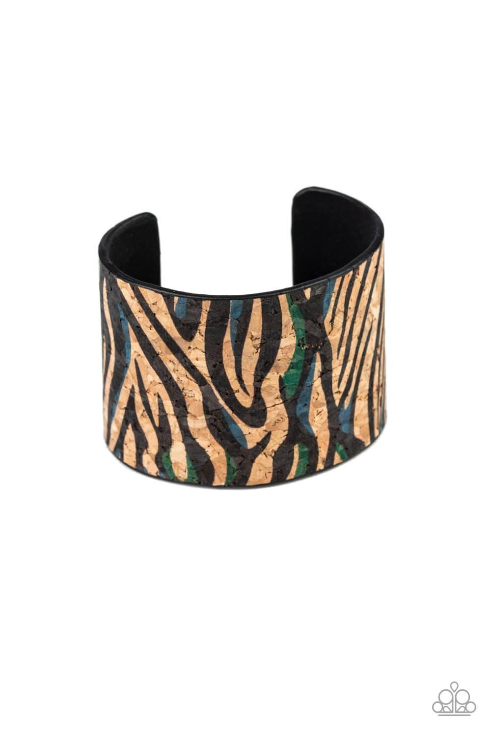 Show Your True Stripes - April 2020 Life of Party Blue Cork Bracelet - Paparazzi Accessories - GlaMarous Titi Jewels