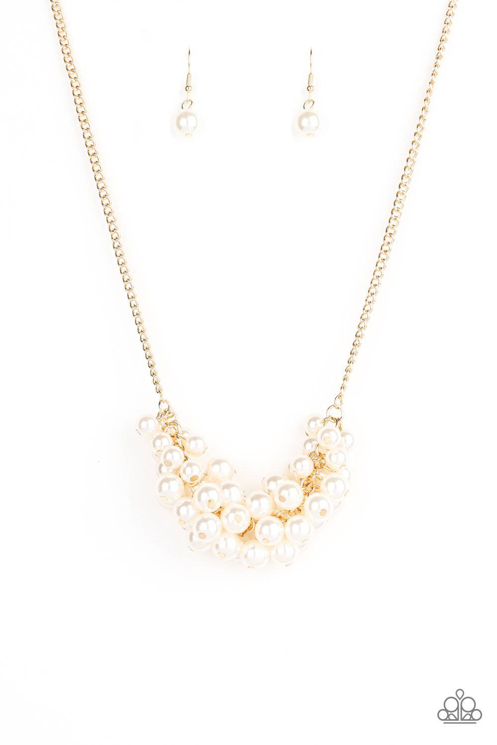Grandiose Glimmer - Gold Pearl Necklace- Paparazzi Accessories - GlaMarous Titi Jewels