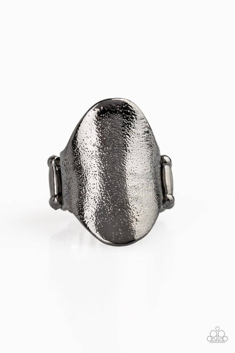 Metro Mirror - Gunmetal Ring - Paparazzi Accessories - GlaMarous Titi Jewels