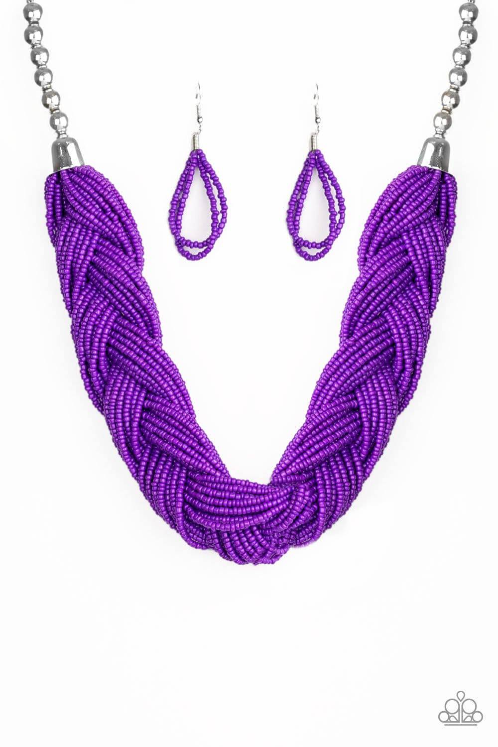 The Great Outback - Purple Seed Bead Necklace- Paparazzi Accessories - GlaMarous Titi Jewels
