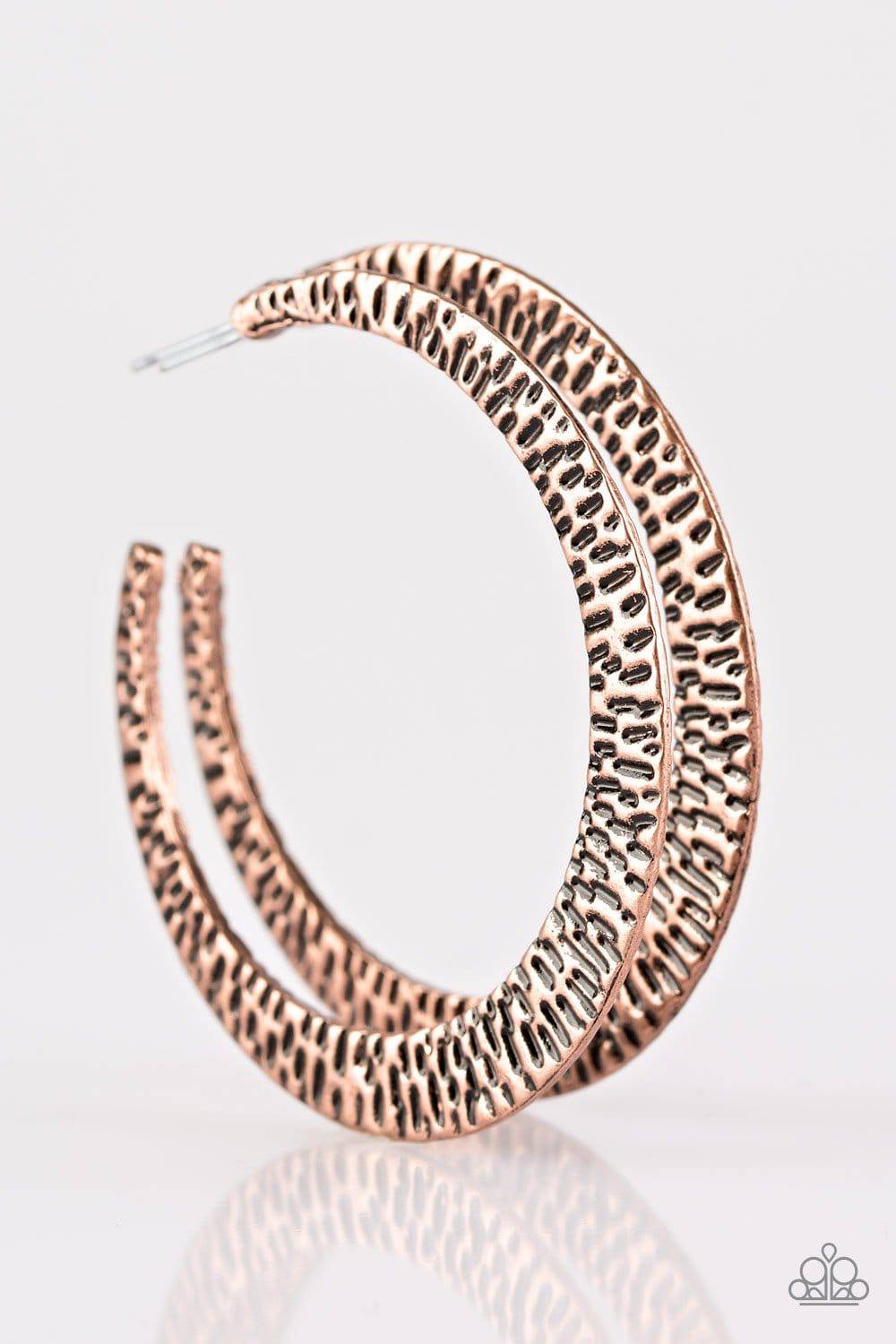 BEAST Friends Forever - Copper Hoop Earrings- Paparazzi Accessories - GlaMarous Titi Jewels