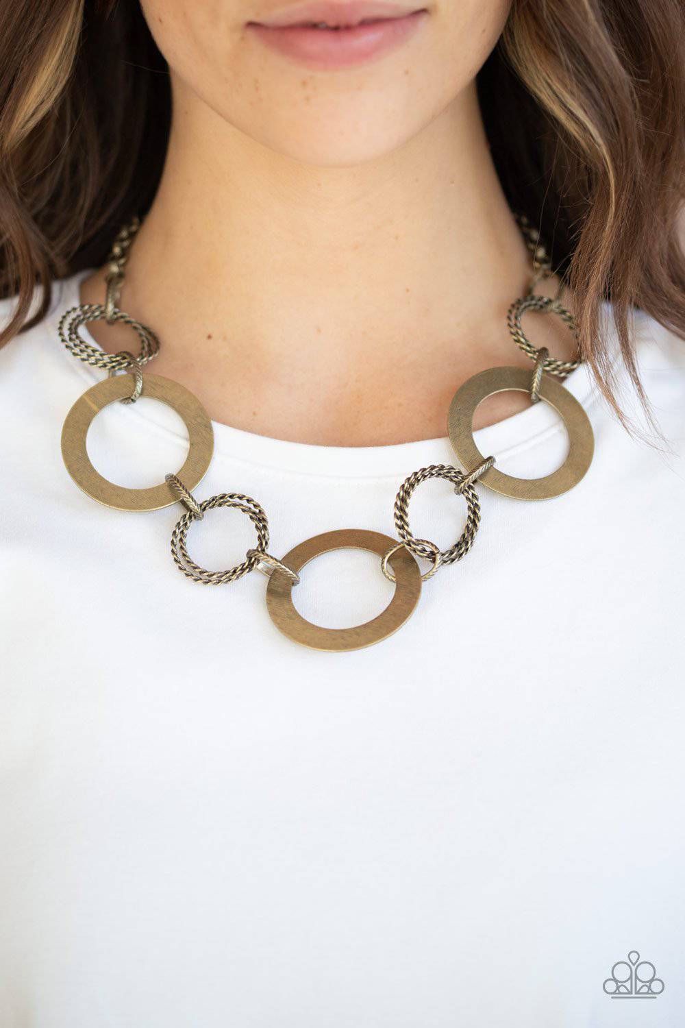 Paparazzi Metallic Merger - Gold and Silver Necklace | Glamarous Titi