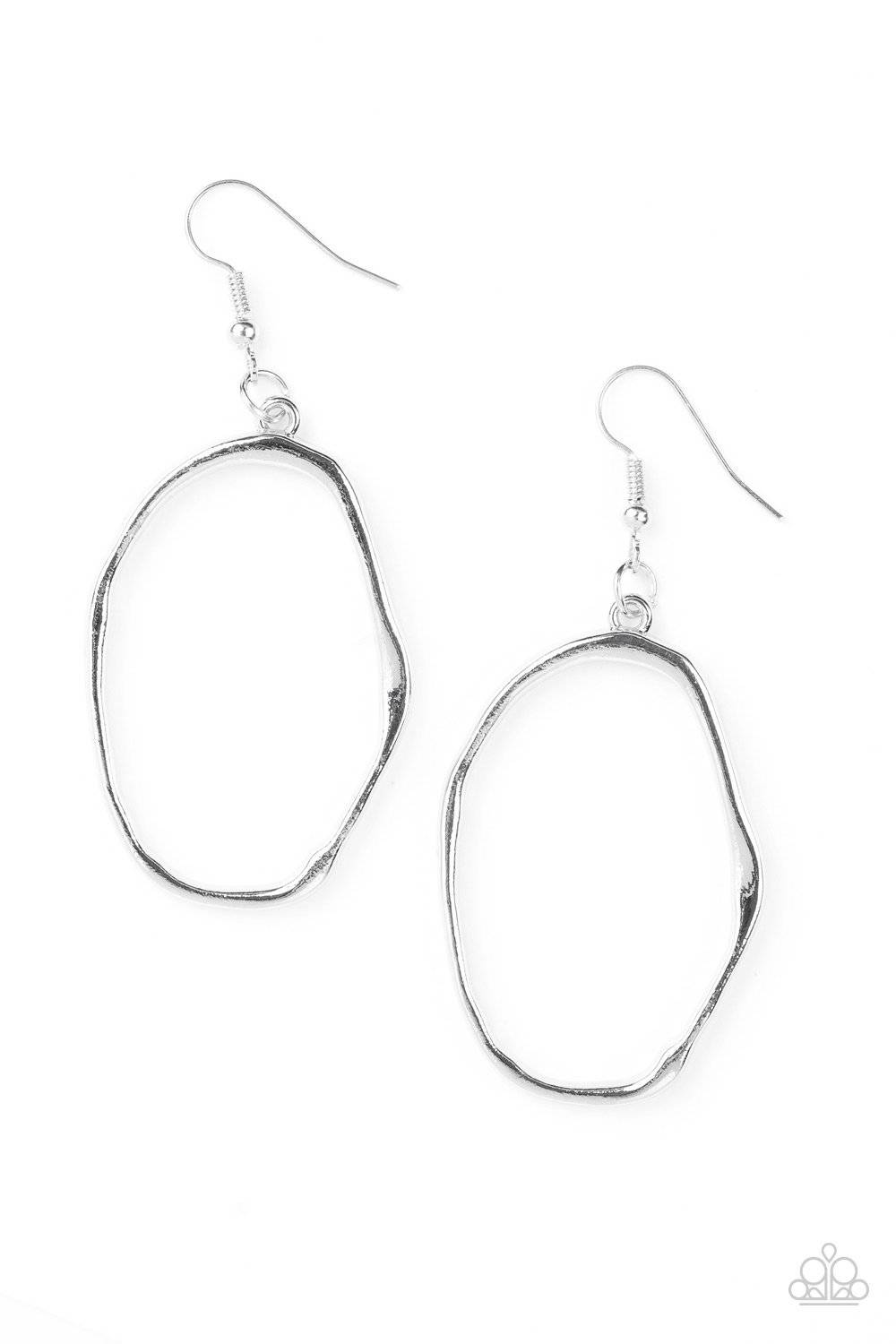 Eco Chic - Silver Hoop Earrings - Paparazzi Accessories - GlaMarous Titi Jewels