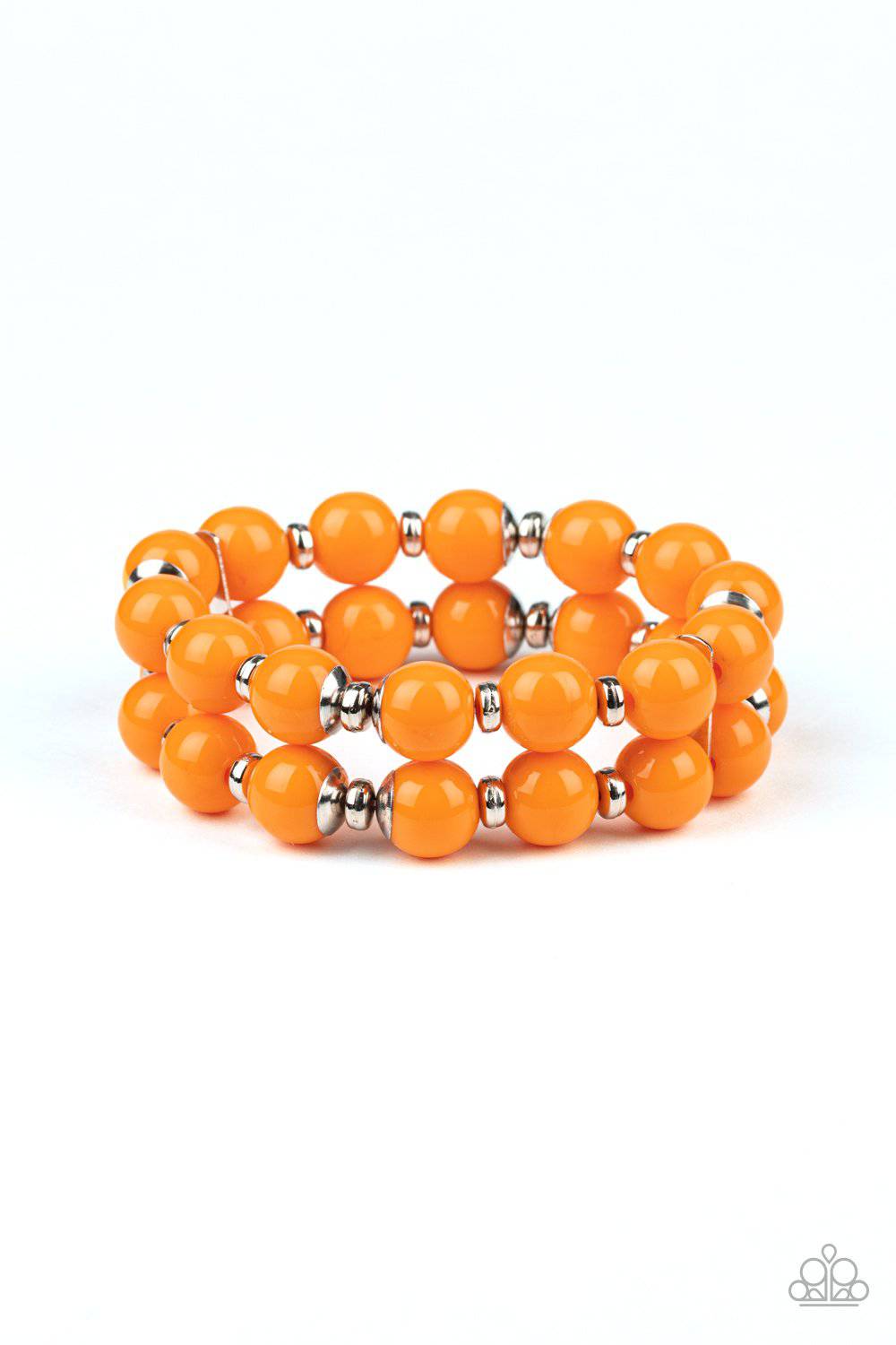Bubble Blast Off - Saffron Stretchy Bead Bracelet - Paparazzi Accessories - GlaMarous Titi Jewels