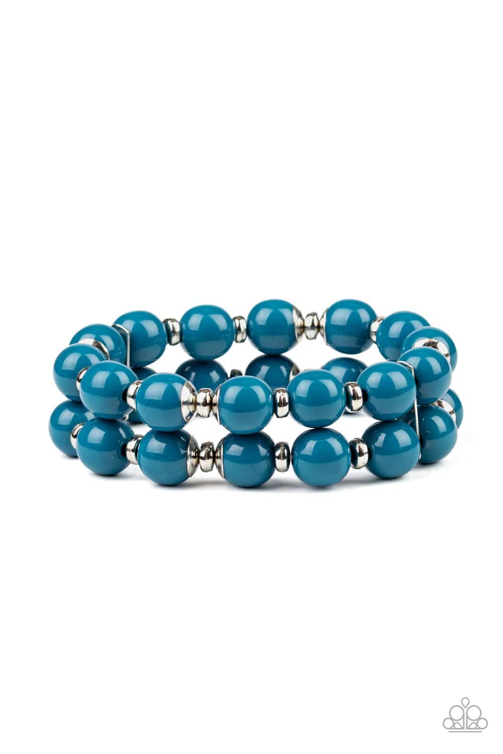 Bubble Blast Off - Blue Stretchy Bracelet- Paparazzi Accessories - GlaMarous Titi Jewels