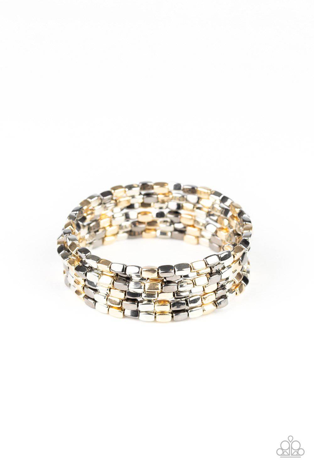 Stunningly Stacked - Multicolored Coiled Infinity Bracelet - Paparazzi Accessories - GlaMarous Titi Jewels