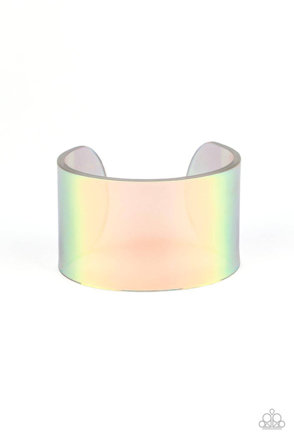Holographic Aura - Multi Acrylic Cuff - Paparazzi Accessories - GlaMarous Titi Jewels