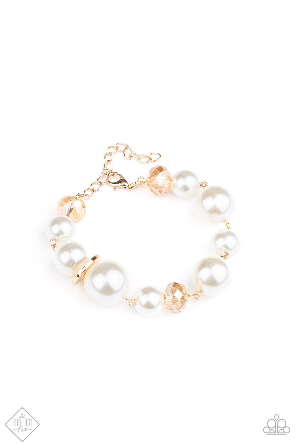 Glamour Gamble - Gold & Pearl Necklace - Paparazzi Accessories - GlaMarous Titi Jewels