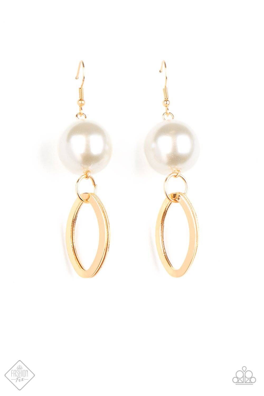 Big Spender Shimmer - Gold & Pearl Earrings - Paparazzi Accessories - GlaMarous Titi Jewels