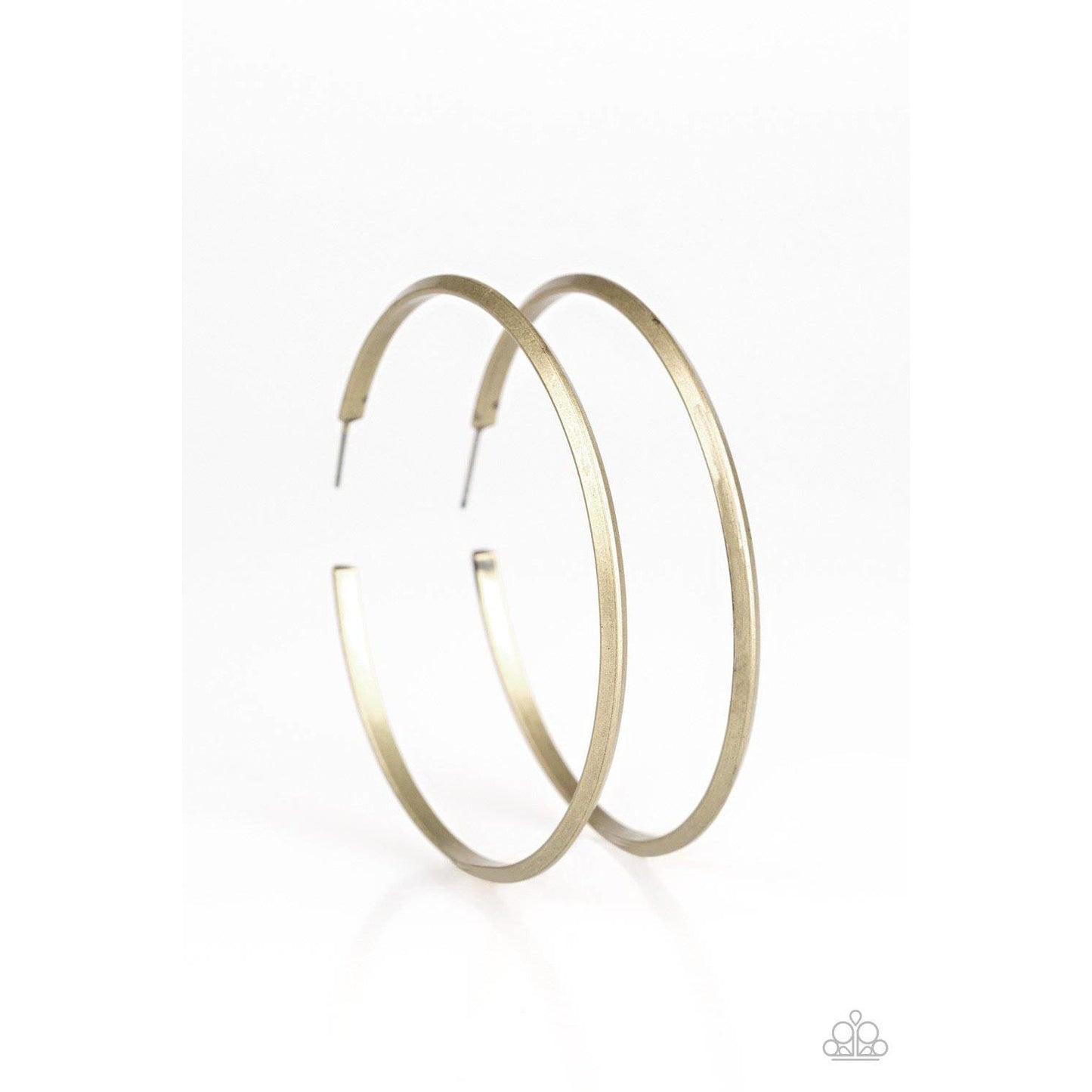 5th Avenue Attitude - Brass Hoop Earrings - Paparazzi Accessories - GlaMarous Titi Jewels