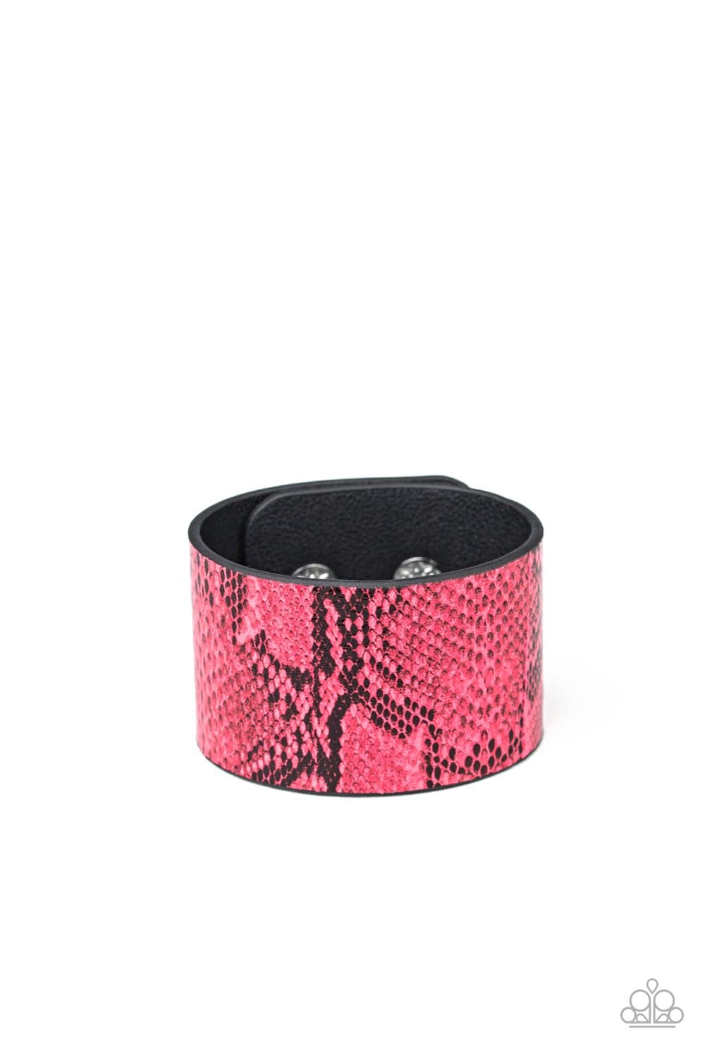 Its a Jungle Out There - Neon Pink Python Bracelet - Paparazzi Accessories - GlaMarous Titi Jewels