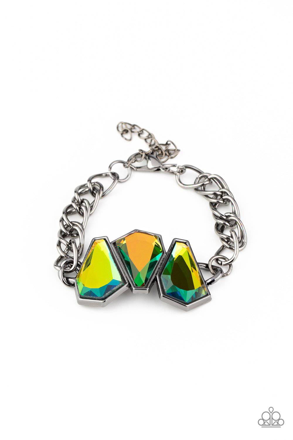 Raw Radiance - Oil Spill Rhinestone Bracelet - Paparazzi Accessories - GlaMarous Titi Jewels