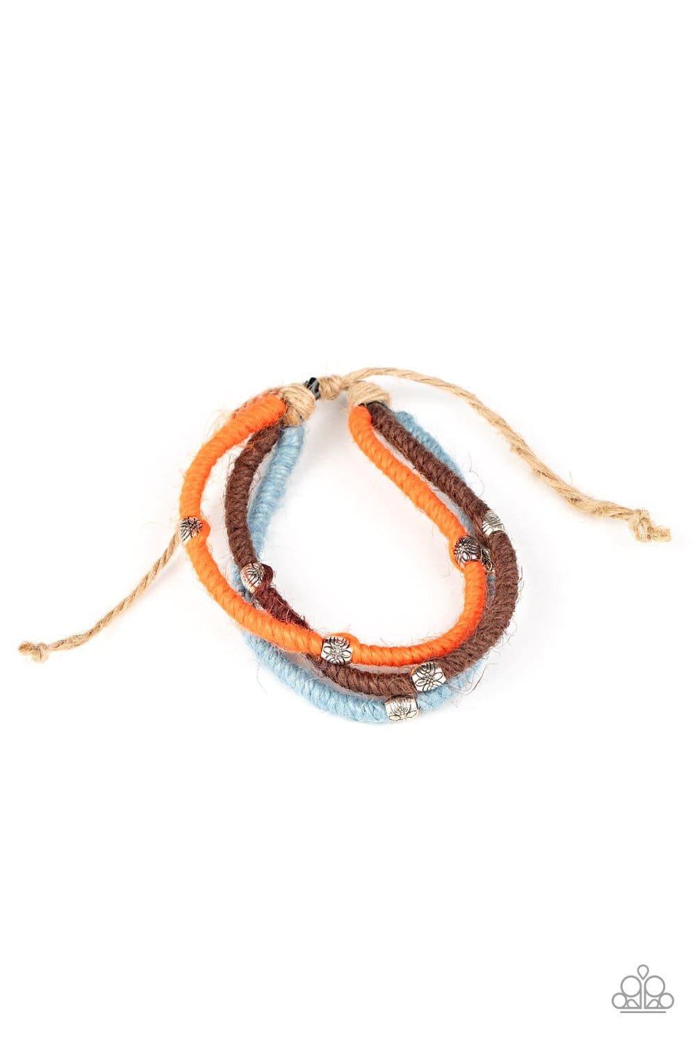 Beach Boundaries - Multi Cording Sliding Knot Bracelet - Paparazzi Accessories - GlaMarous Titi Jewels