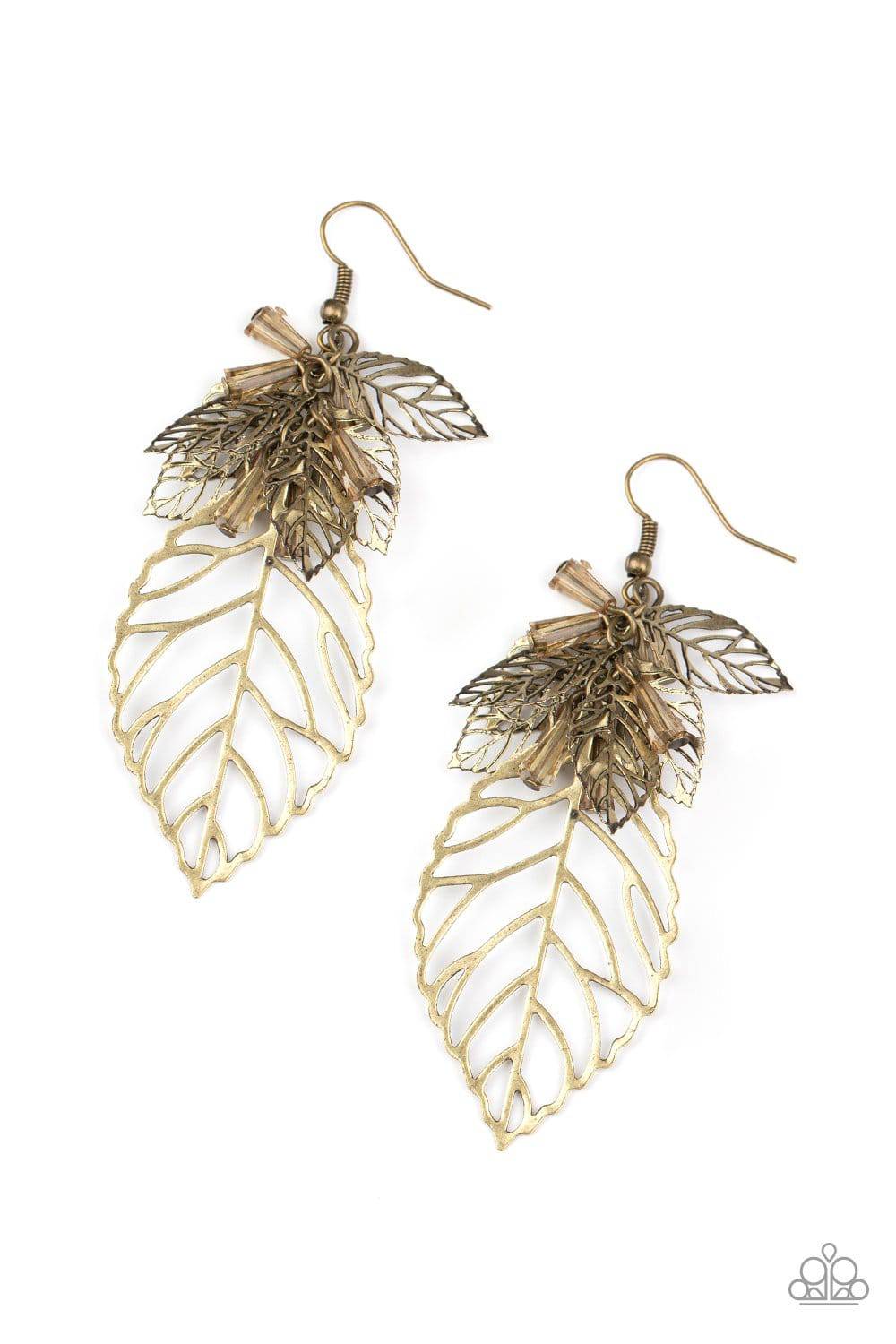 Instant Re-LEAF - Brass Earrings - Paparazzi Accessories - GlaMarous Titi Jewels