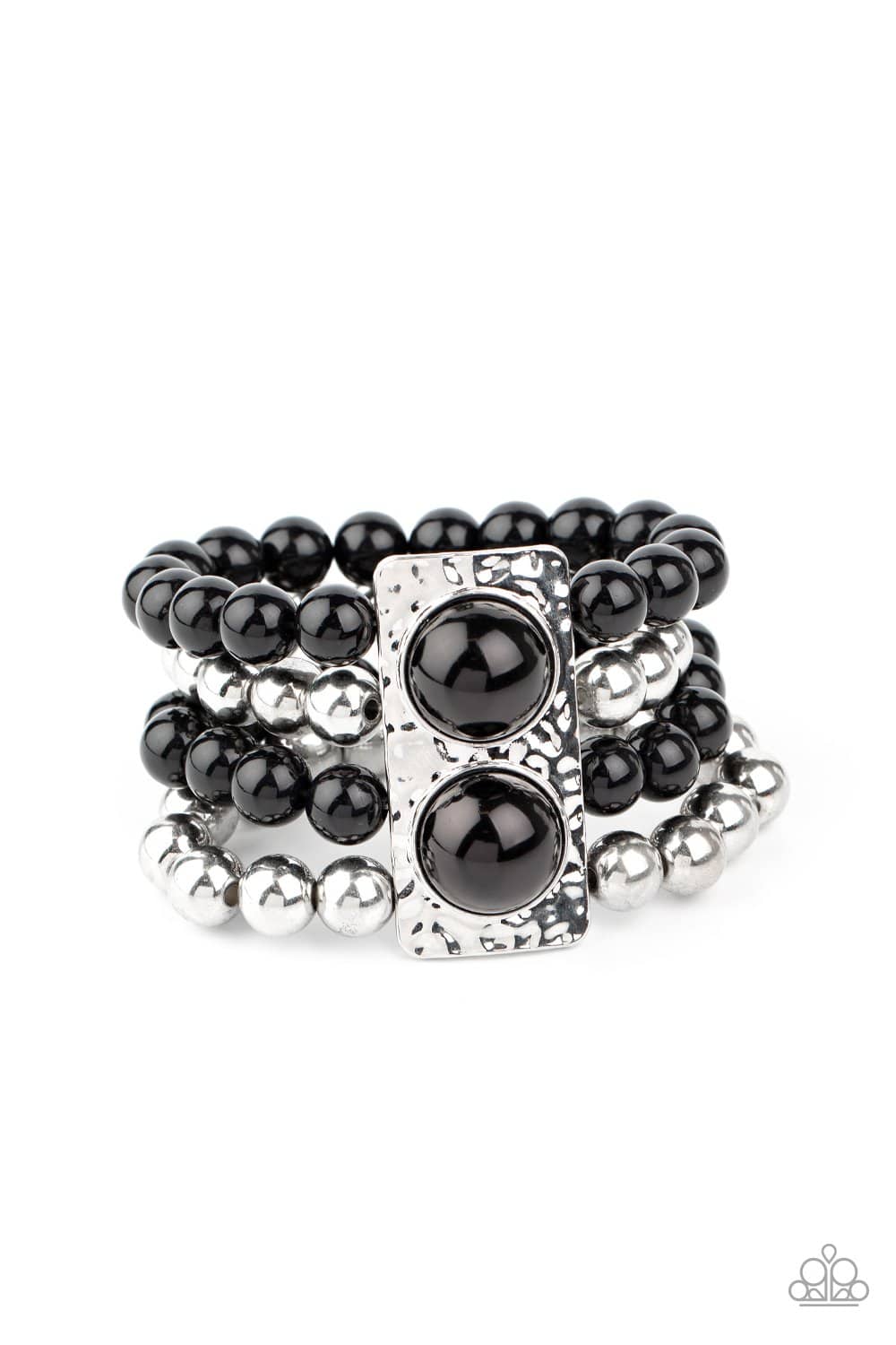 WEALTH-Conscious - Black Bead Stretchy Bracelet - Paparazzi Accessories - GlaMarous Titi Jewels