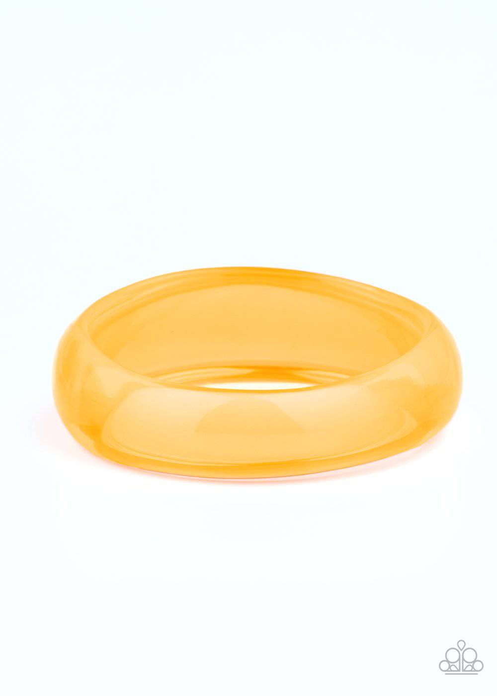 Major Material Girl - Neon Orange Acrylic Bangle Bracelet - Paparazzi Accessories - GlaMarous Titi Jewels