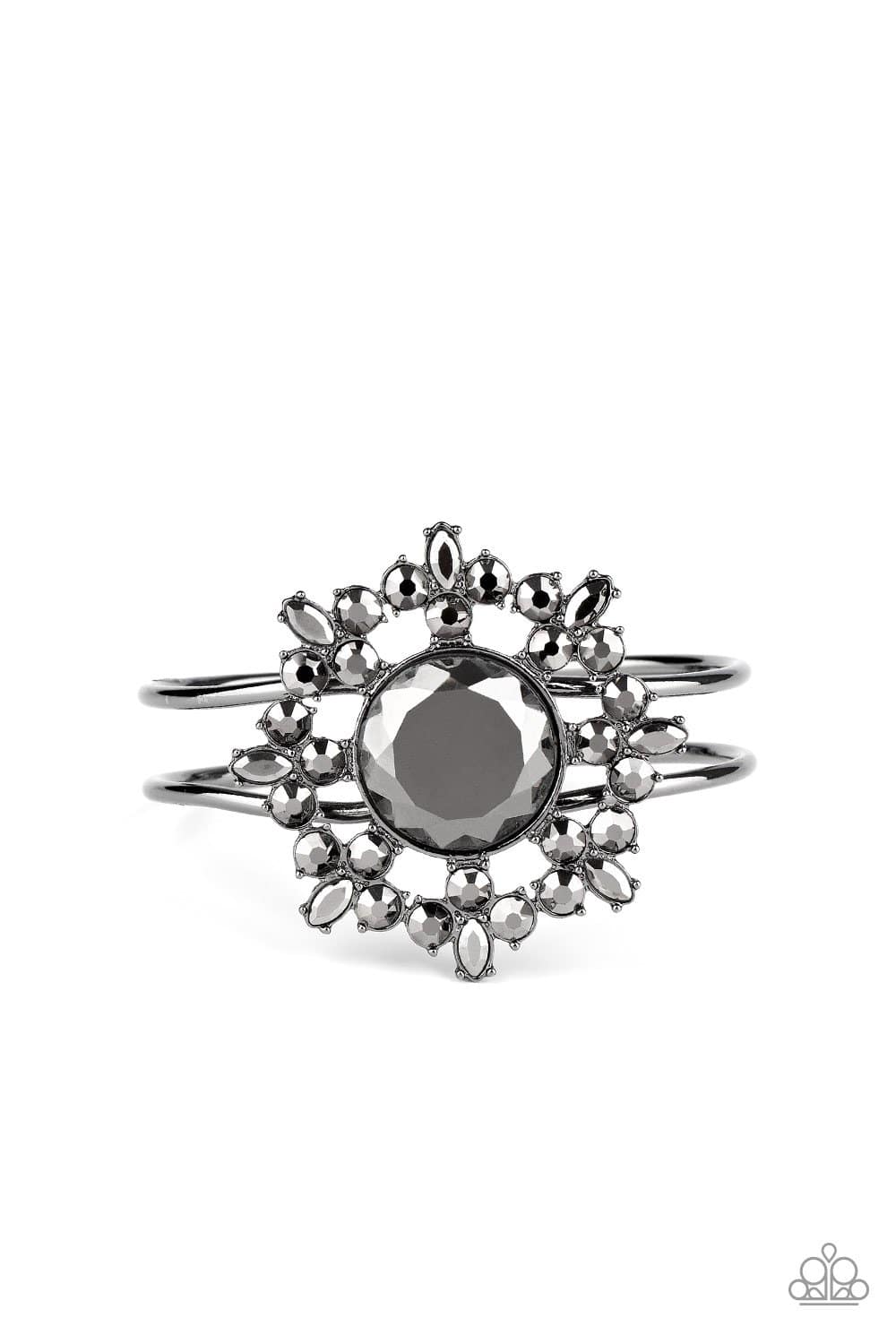 Elaborate Elegance - Black Hematite Rhinestone Bracelet - Paparazzi Accessories - GlaMarous Titi Jewels