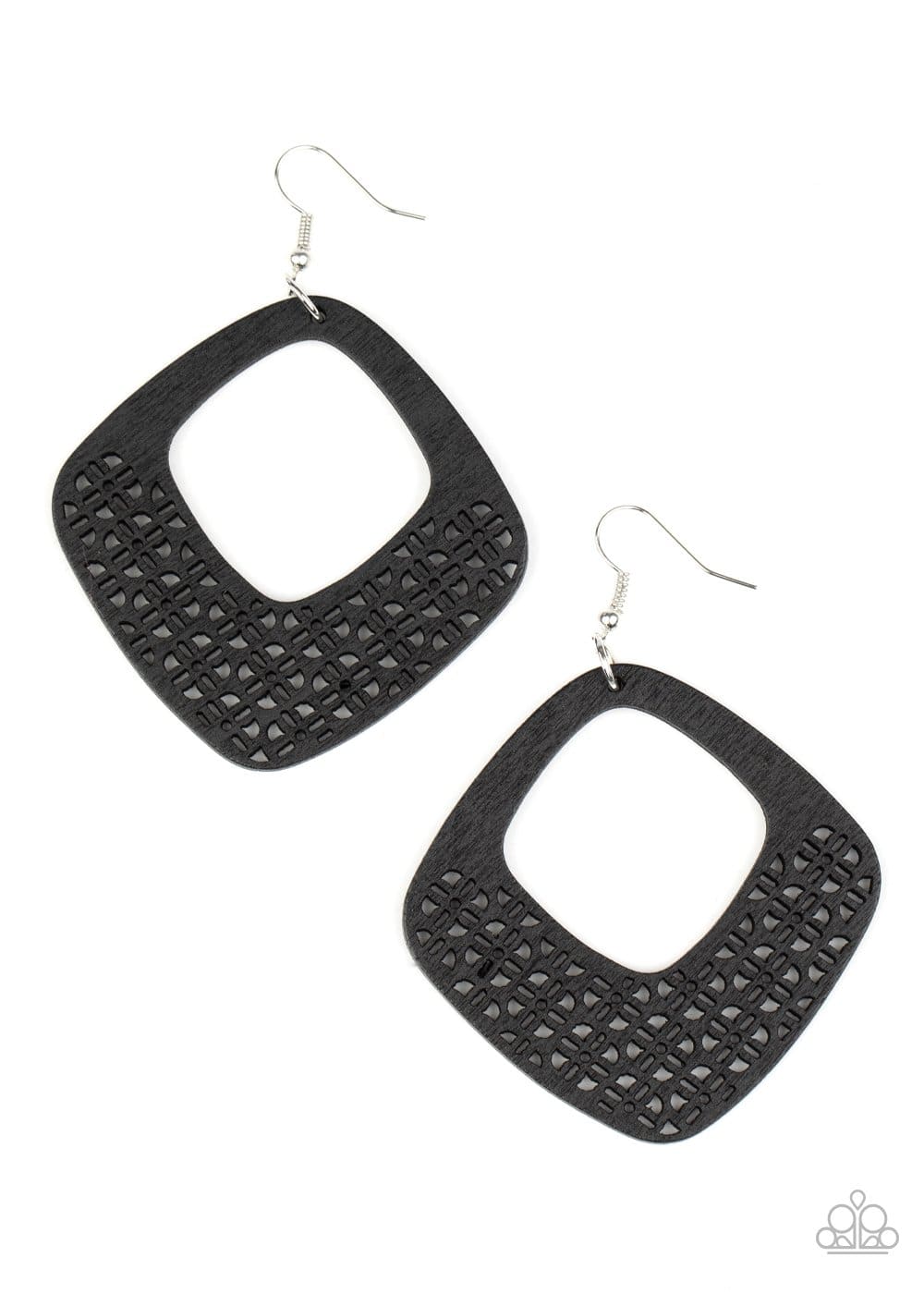 WOOD You Rather - Black Wooden Earrings - Paparazzi Accessories - GlaMarous Titi Jewels