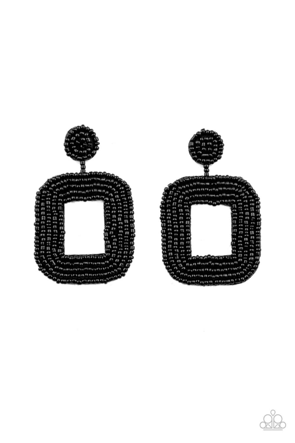 Beaded Bella - Black Seed Bead Earrings - Paparazzi Accessories - GlaMarous Titi Jewels