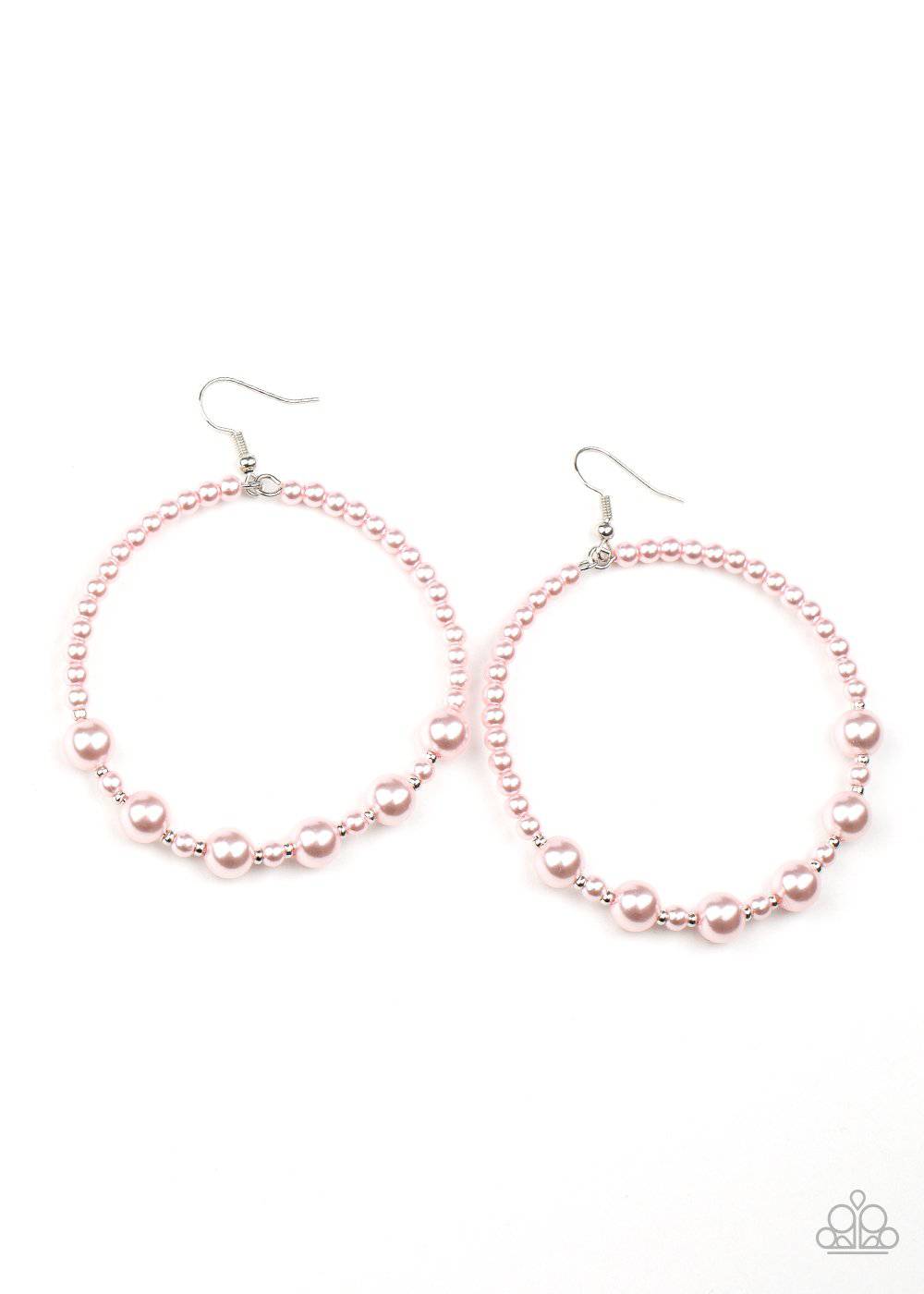 Boss Posh - Pink Pearly Earrings - Paparazzi Accessories - GlaMarous Titi Jewels