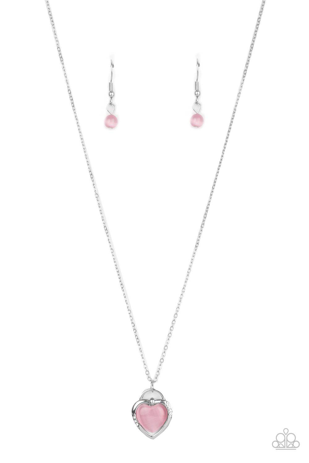 A Dream is a Wish Your Heart Makes - Pink Cat's Eye Stone Necklace - Paparazzi - GlaMarous Titi Jewels
