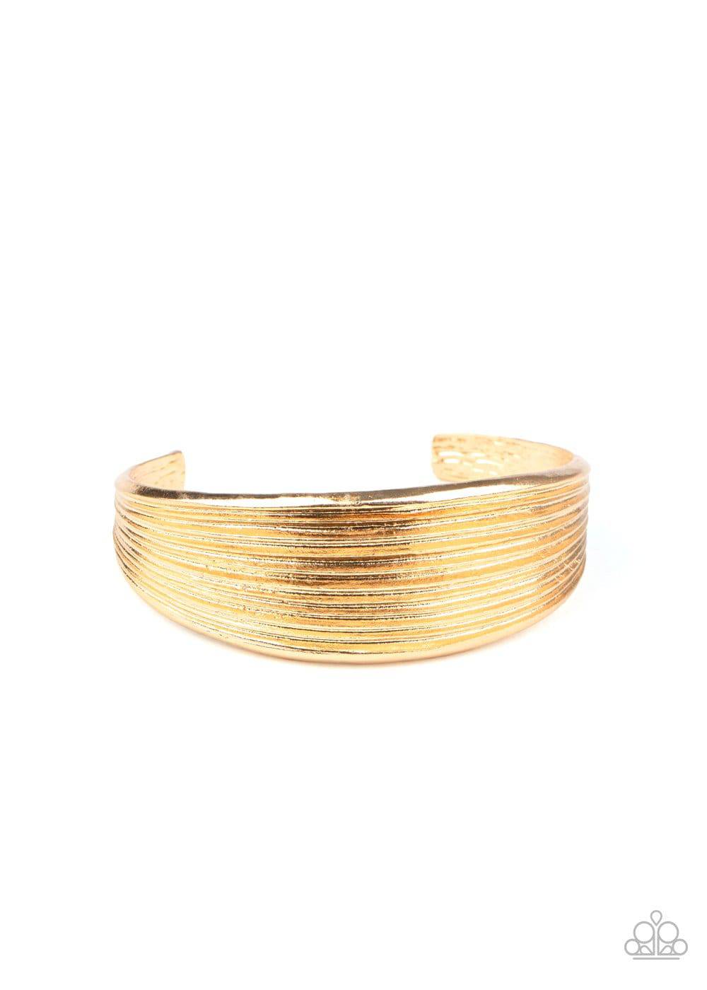 Off The Cuff Couture - Gold Cuff Bracelet - Paparazzi Accessories - GlaMarous Titi Jewels