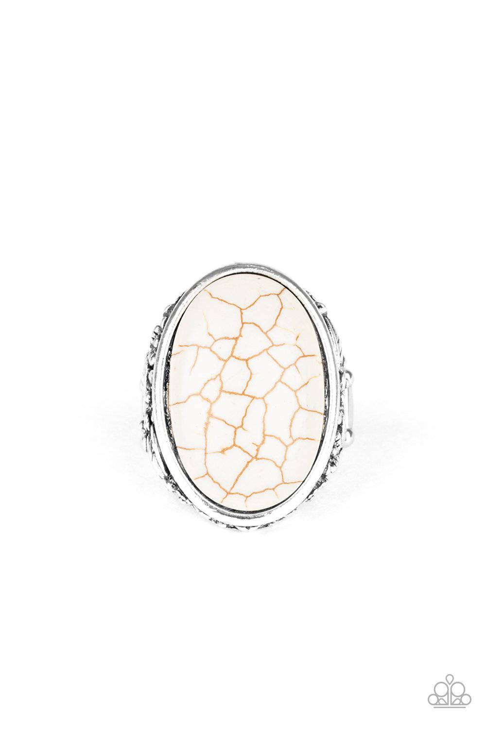 Stonehenge Garden - White Stone Ring - Paparazzi Accessories - GlaMarous Titi Jewels