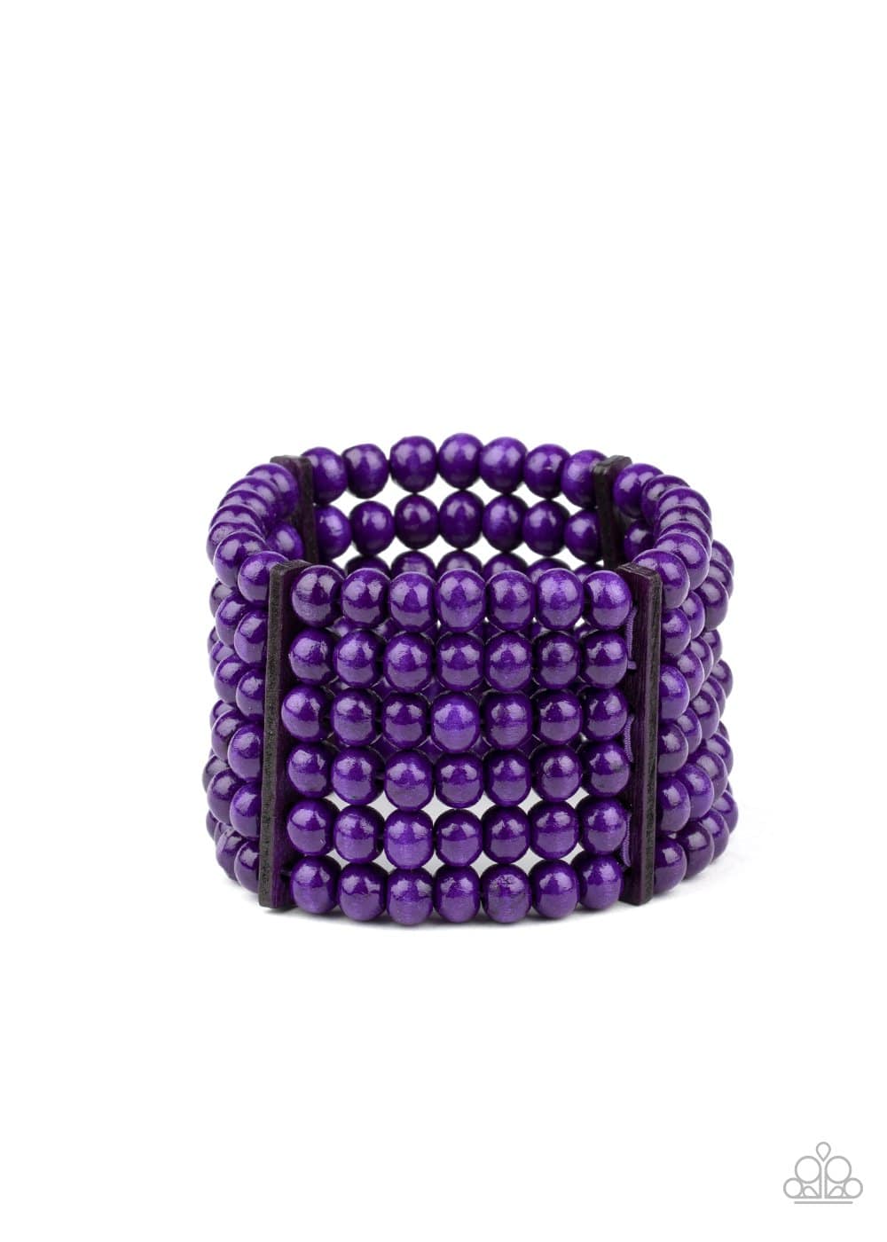 Diving in Maldives - Purple Wooden Bracelet - Paparazzi Accessories - GlaMarous Titi Jewels