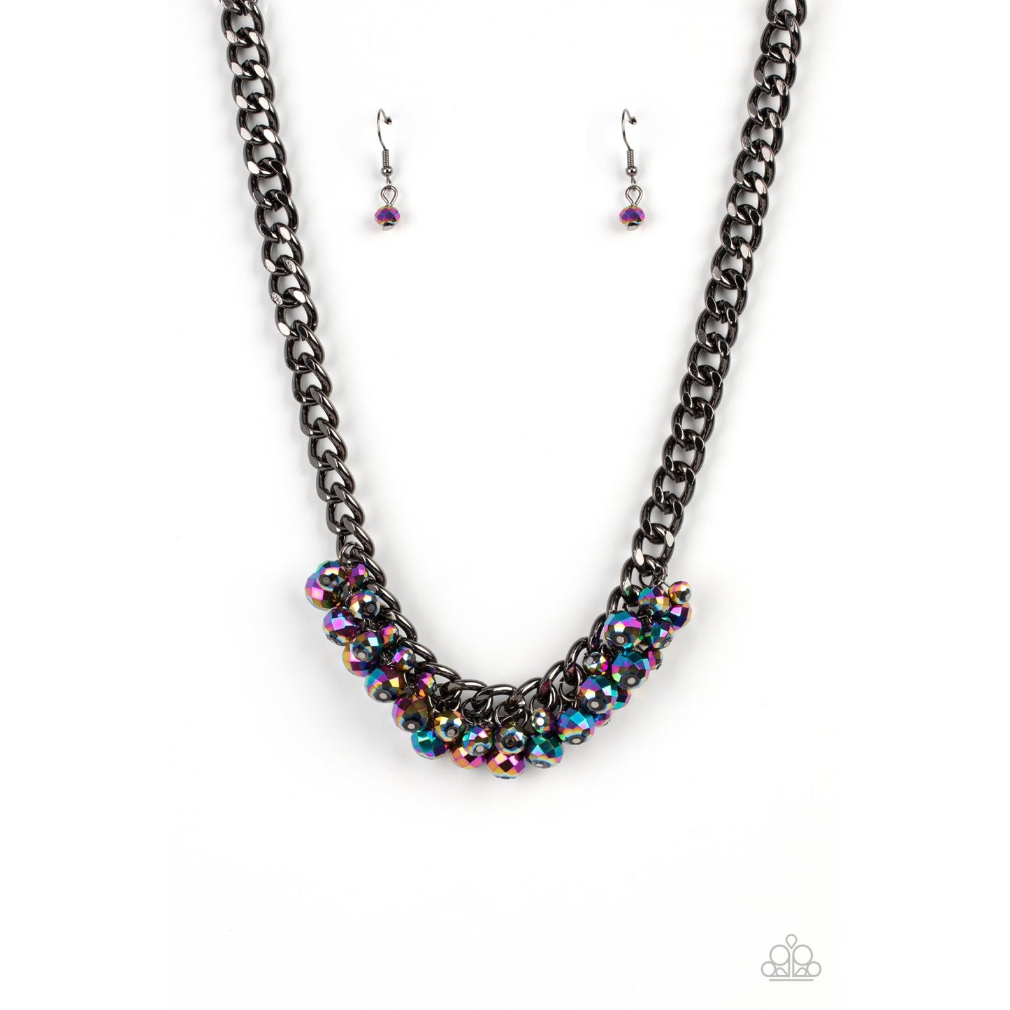 Galactic Knockout - Multi Oil Spill Necklace - Paparazzi Accessories - GlaMarous Titi Jewels